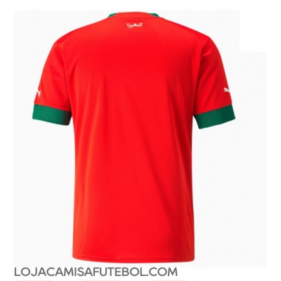 Camisa de Futebol Marrocos Equipamento Principal Mundo 2022 Manga Curta